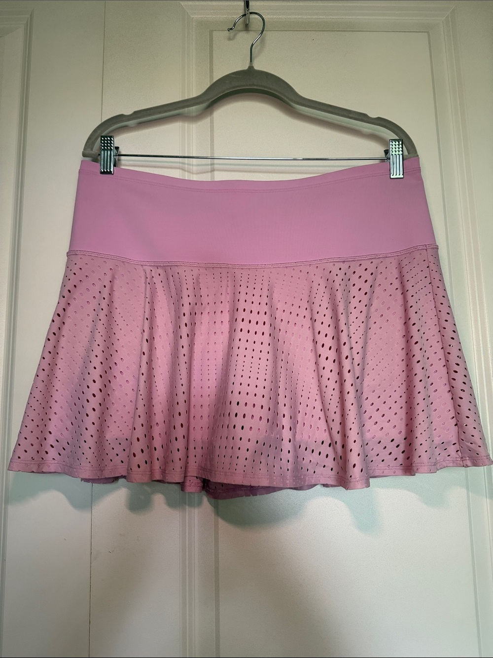 Athleta A Game 14” Lilac Athletic Pickleball Tennis Mini Skirt Skort size Large